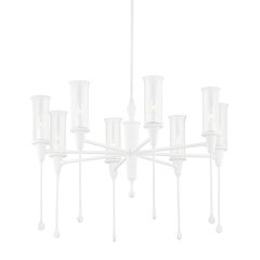 Chisel Chandelier, White Plaster