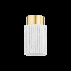 Corissa Flush Mount, Aged Brass