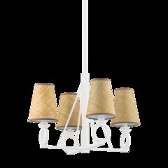 Pendelton Chandelier, White Plaster