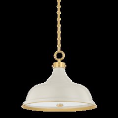 Painted No. 1 Pendant, Aged Brass