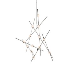 Constellation Chandelier, Satin Nickel