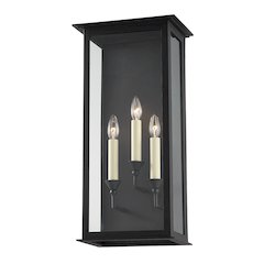 Chauncey Exterior Wall Sconce, Texture Black
