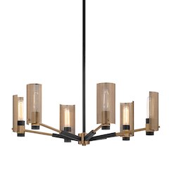 Pilsen Chandelier, Soft Off Black