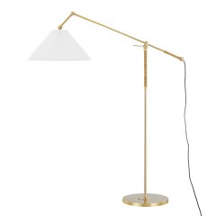 Dorset Floor Lamp, Aged Brass