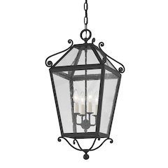 Santa Barbara County Exterior Lantern, French Iron