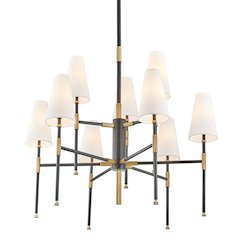 Bowery Chandelier, Aged Brass, Old Bronze