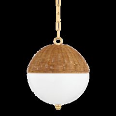 Summer Pendant, Aged Brass