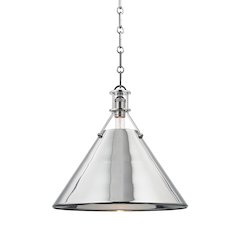 Metal No. 2 Pendant, Polished Nickel