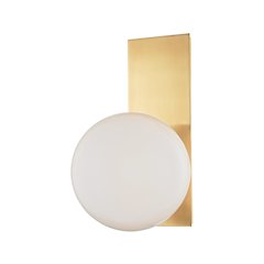 Hinsdale Wall Sconce, Aged Brass