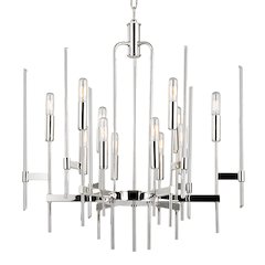 Bari Chandelier, Polished Nickel