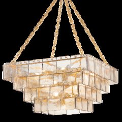 Regal Chandelier, Vintage Gold Leaf