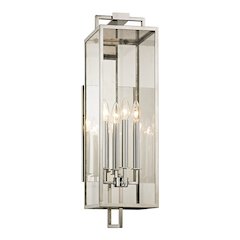 Beckham Exterior Wall Sconce, Polished Stainless
