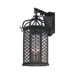 Los Olivos Exterior Wall Sconce, Textured Iron