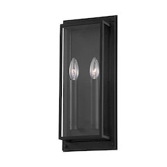 Winslow Exterior Wall Sconce, Texture Black