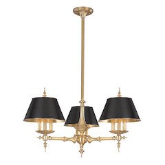 Cheshire Chandelier, Aged Brass