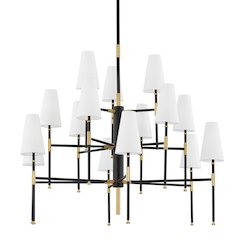 Bowery Chandelier, Aged Brass, Old Bronze