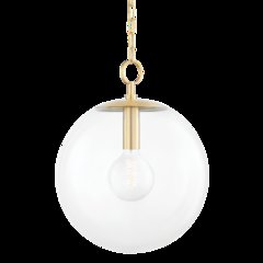 Juliana Pendant, Aged Brass