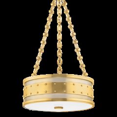 Gaines Pendant, Aged Brass