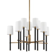 Belvedere Chandelier, Patina Brass