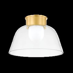 Lakeside Flush Mount, Aged Brass