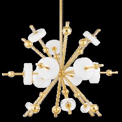 Maynard Chandelier, Aged Brass