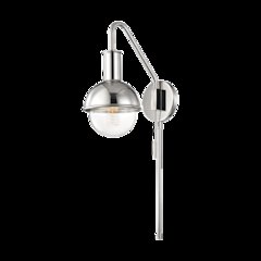Riley Plug-In Sconce, Polished Nickel