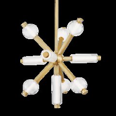 Atom Chandelier, Vintage Brass