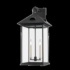 Corning Exterior Wall Sconce, Forged Iron