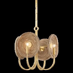 Ashby Chandelier, Aged Brass