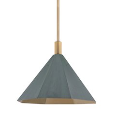 Huntley Pendant, Patina Brass