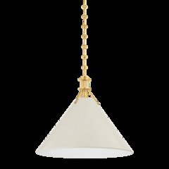 Painted No. 2 Pendant, Aged Brass