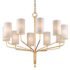 Juniper Chandelier, Gold Leaf