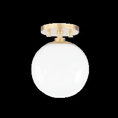 Stella Semi Flush, Aged Brass