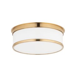 Geneva Flush Mount, Aged Brass