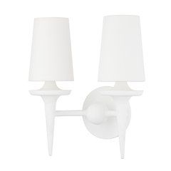 Torch Wall Sconce, White Plaster