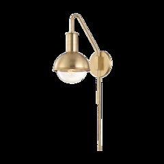 Riley Plug-In Sconce, Aged Brass