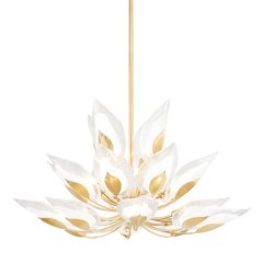 Blossom Chandelier, Gold Leaf