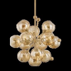 Ellory Chandelier, Patina Brass