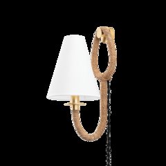 Deaver Plug-In Sconce, Vintage Gold Leaf