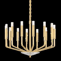 Gideon Chandelier, Aged Brass