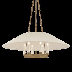 Archive Chandelier, Patina Brass