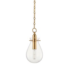 Ivy Pendant, Aged Brass