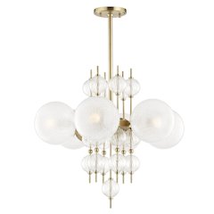 Calypso Chandelier, Aged Brass