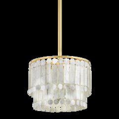 Melisa Pendant, Aged Brass