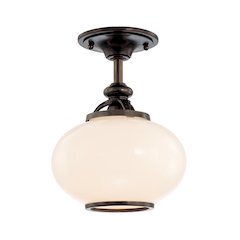 Canton Semi Flush, Old Bronze