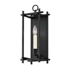 Huck Wall Sconce, Black Iron