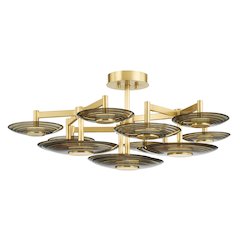 Griston Semi Flush, Aged Brass