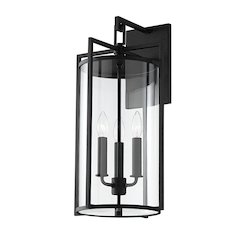 Percy Exterior Wall Sconce, Texture Black