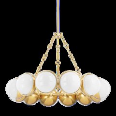 Althea Chandelier, Vintage Polished Brass