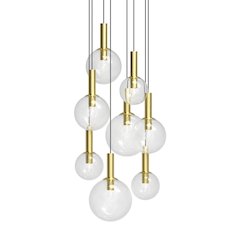 Bubbles Pendant, Satin Brass